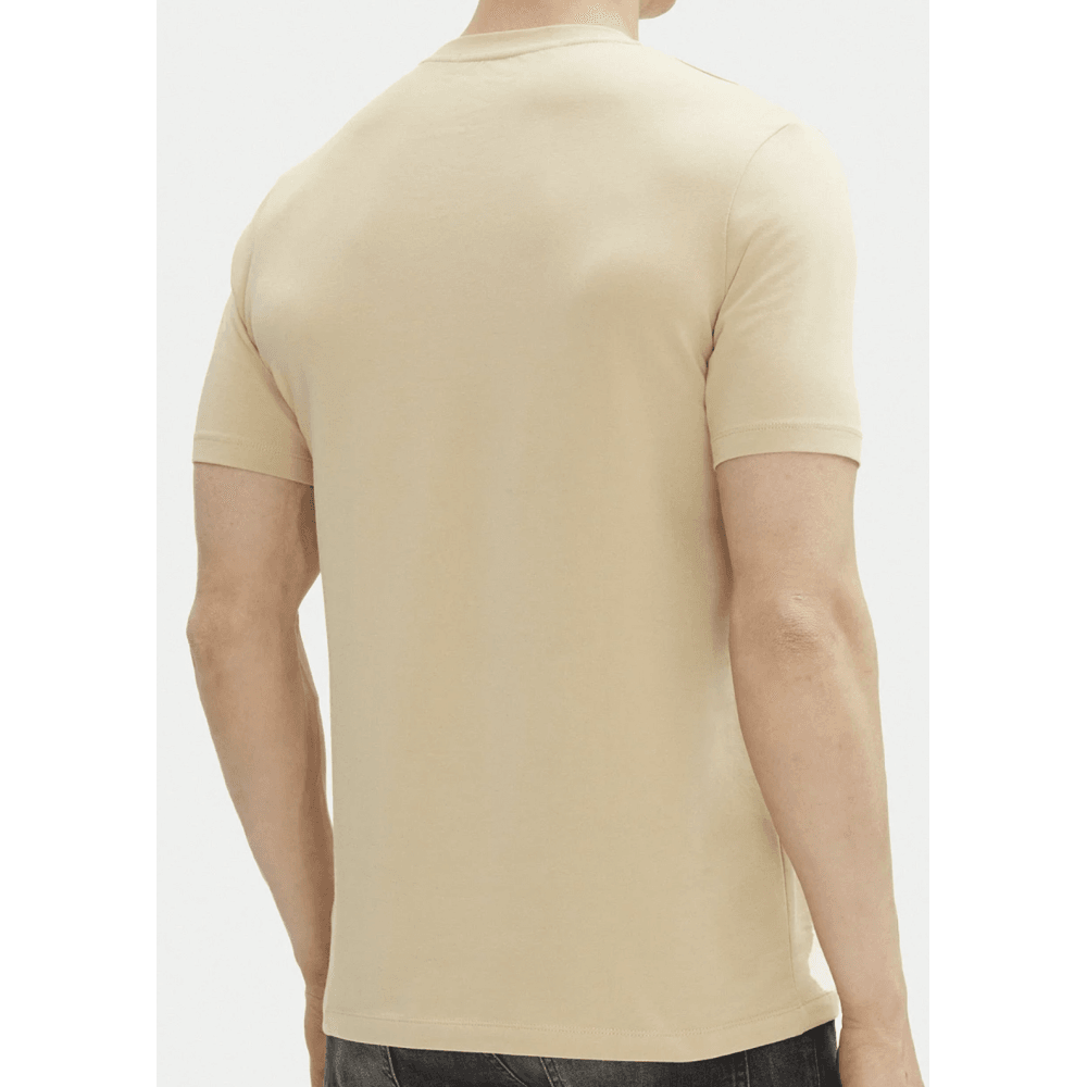 Cotton Stretch Mini Logo Beige T-Shirt