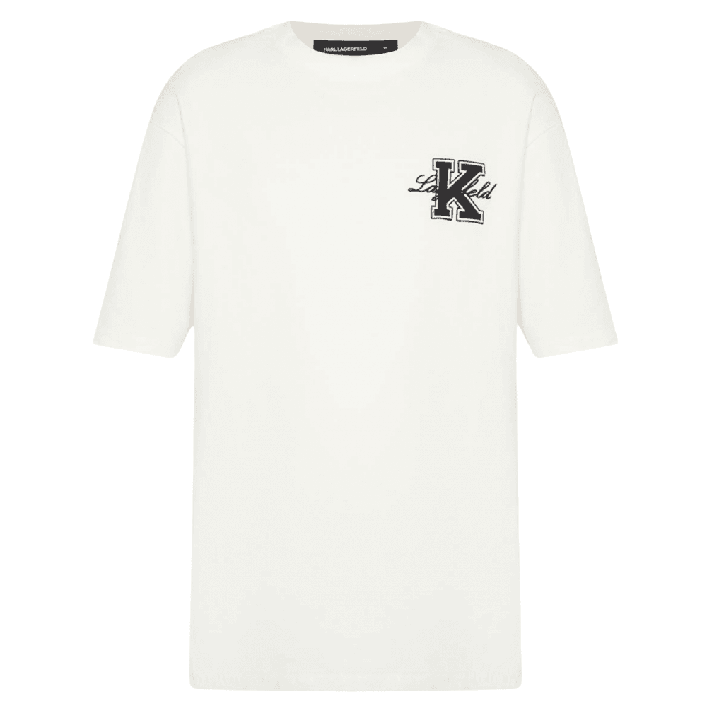 Signature Logo Loose Fit White T-Shirt