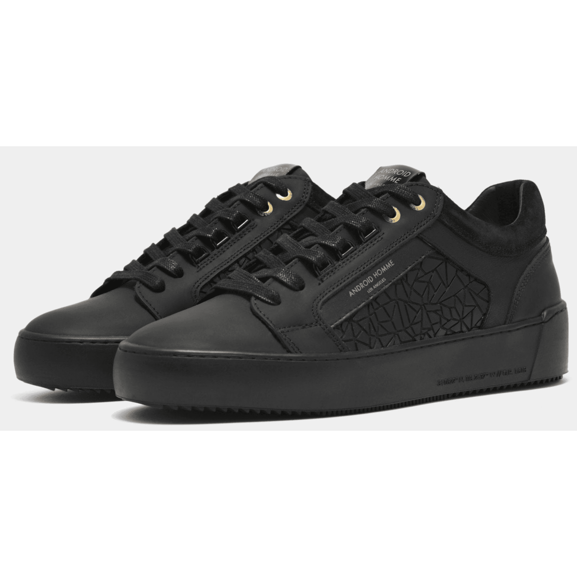 Venice Rubberised Mosaic Black Sneaker Trainer
