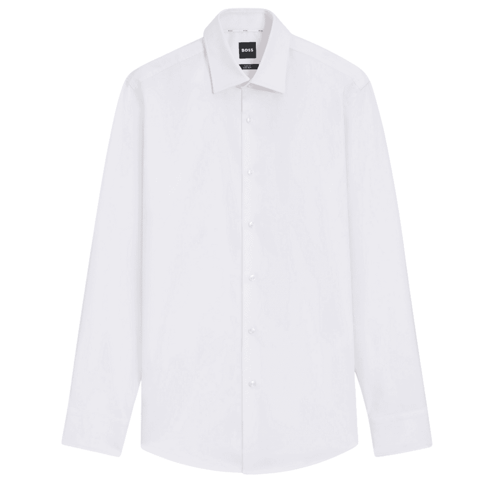 H-Hank Slim Fit Easy Iron White Shirt