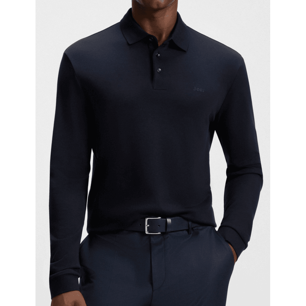 Pado 30 Long Sleeve Navy Blue Polo Shirt