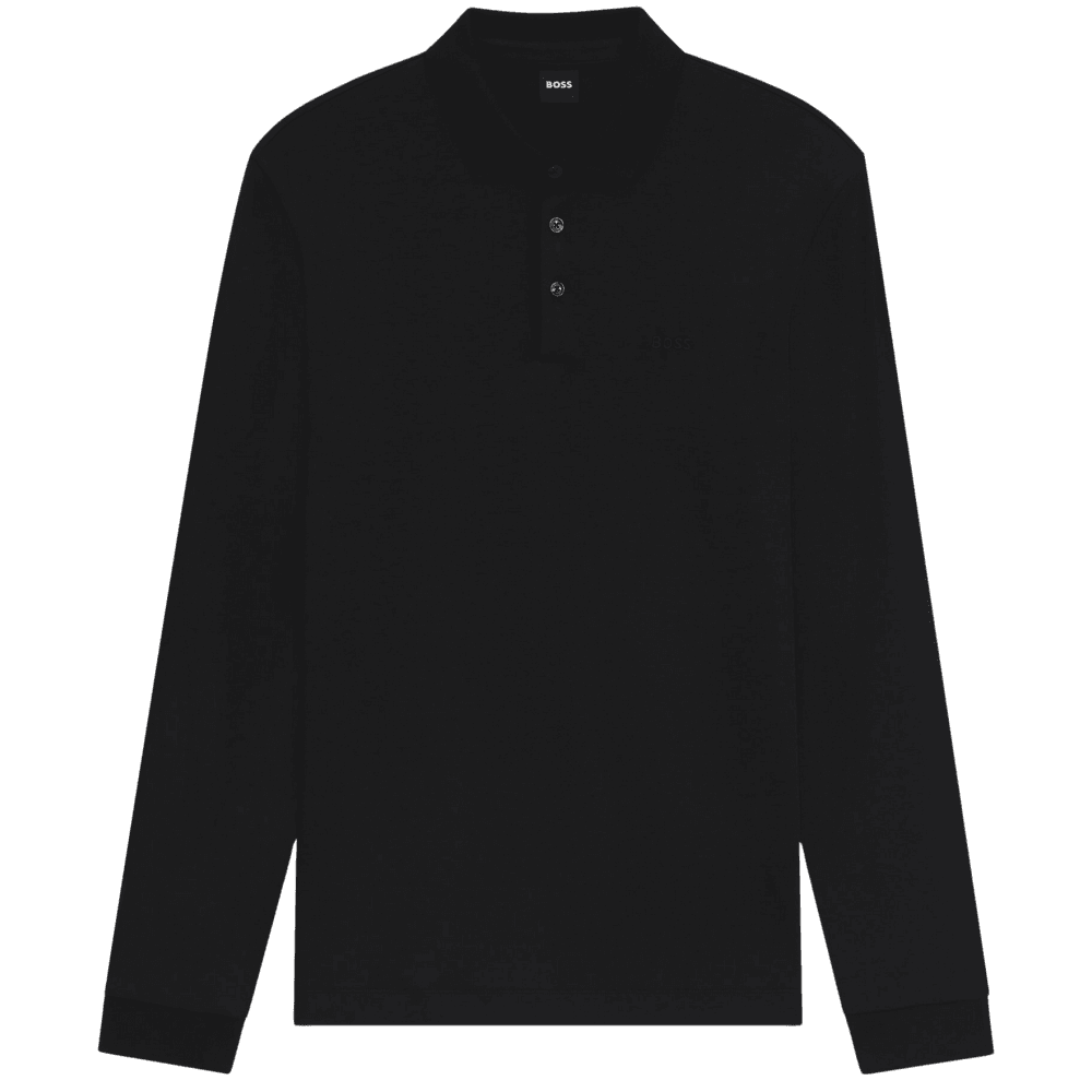Pado 30 Long Sleeve Black Polo Shirt