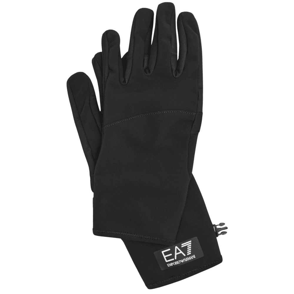 Technical Fabric Nylon Black Gloves