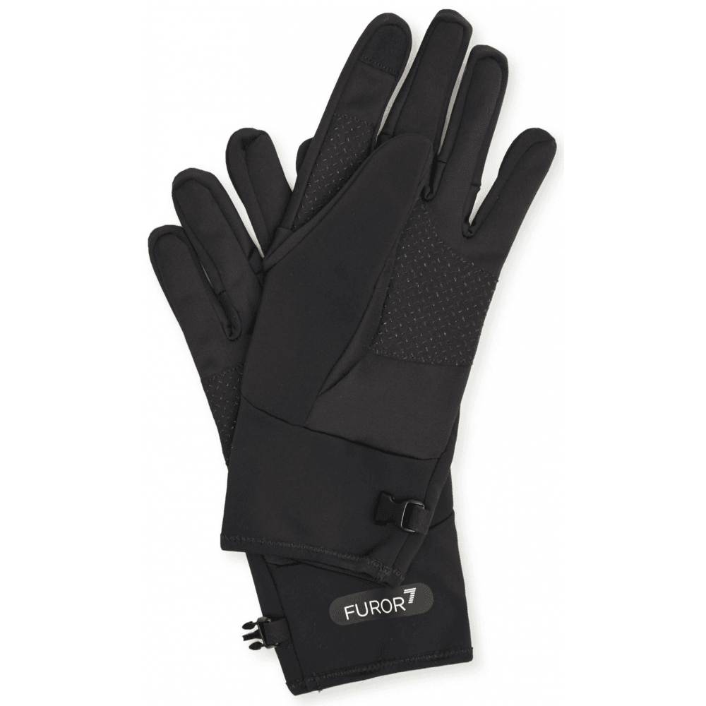Technical Fabric Nylon Black Gloves