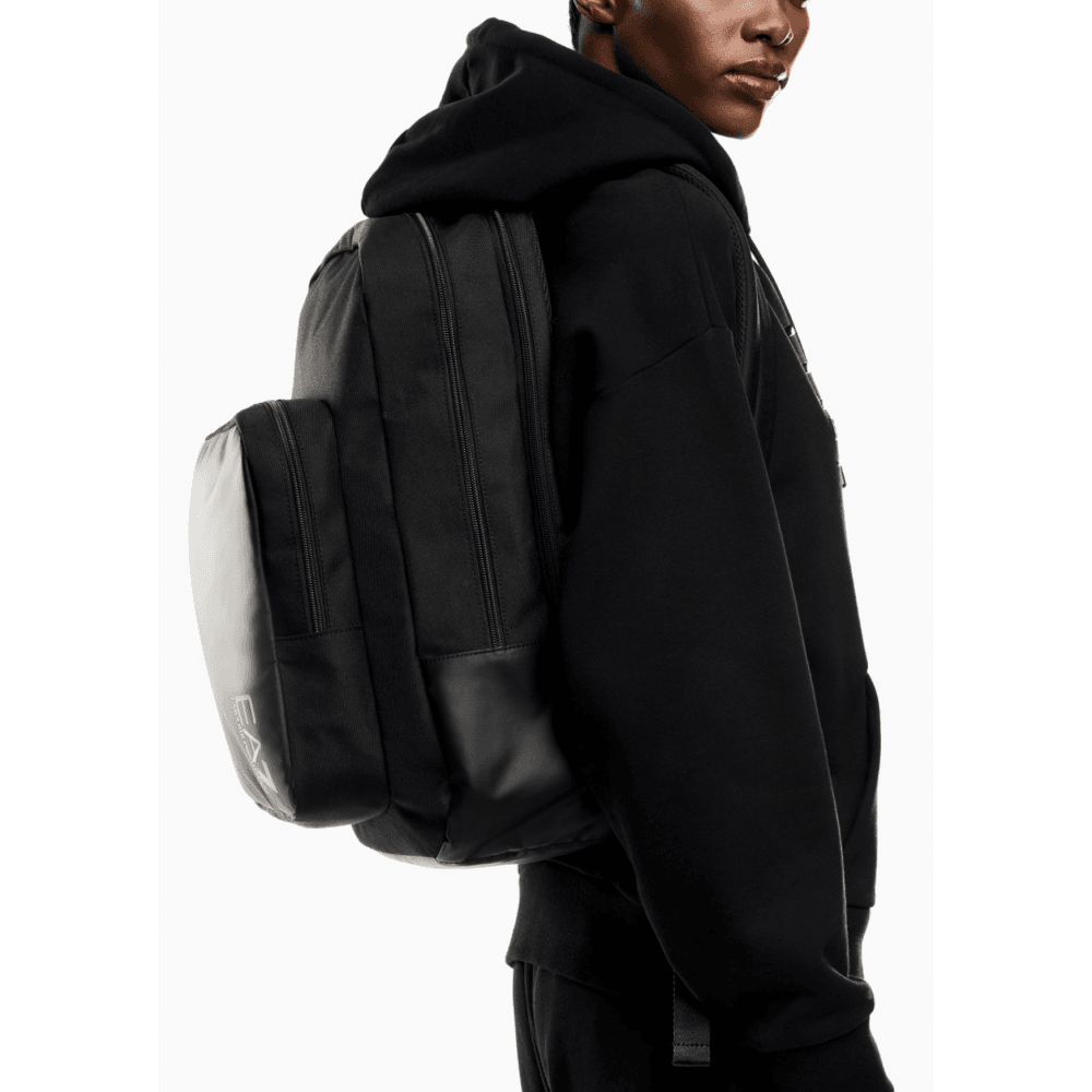 Train Core Graphic Logo Black Rectangular Backpack