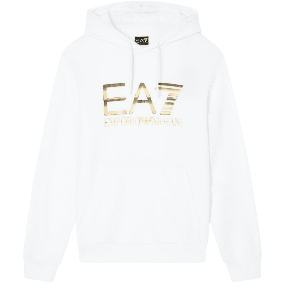 Regular Fit White/Gold Hoodie