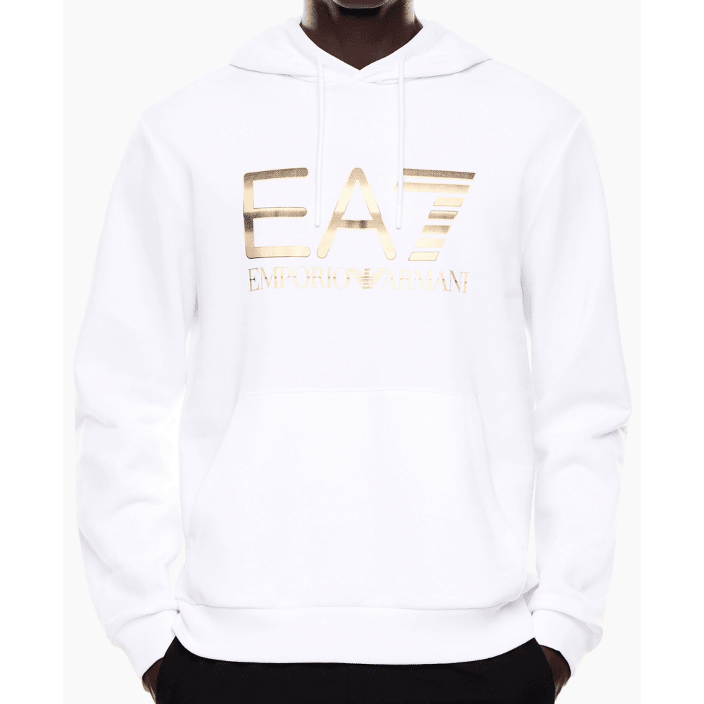 Regular Fit White/Gold Hoodie
