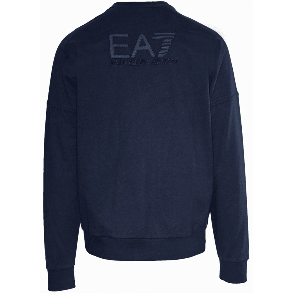 Embroidered Rear Logo Navy Sweatshirt