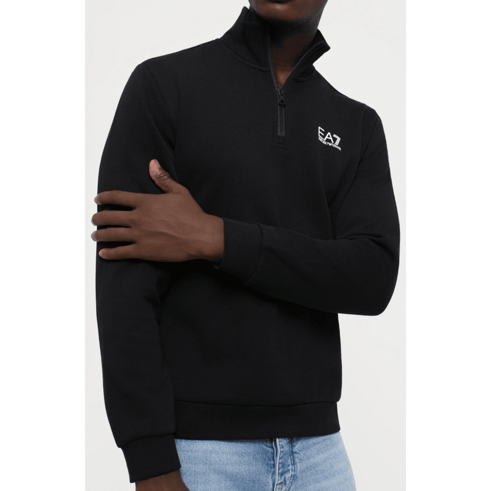 Core Logo Black Quarter Zip Sweatshirt