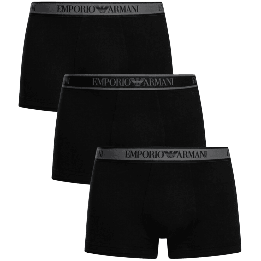 3-Pack Stretch Cotton Triple Black Boxers