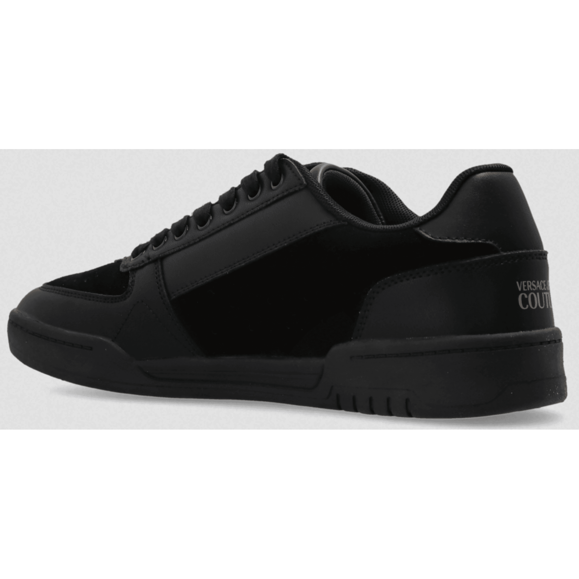 Brooklyn Gold Logo Low-Top Suede Triple Black Trainers