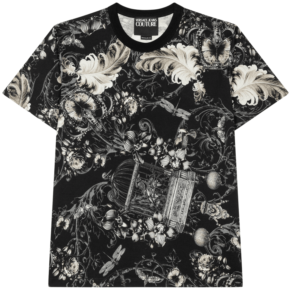 All Over Logo Black/White T-Shirt