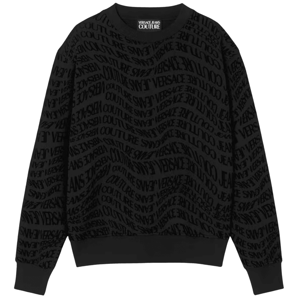 Regular Fit Liquify All Over Logo Black Tracksuit