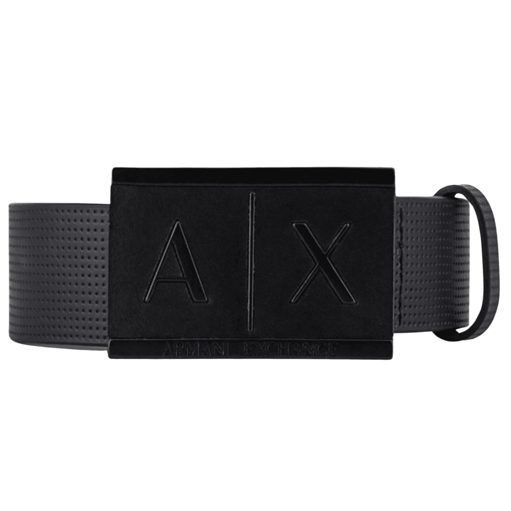 Matte Black Buckle Leather Belt