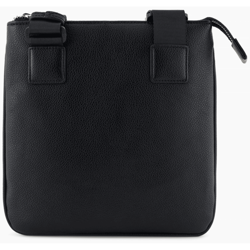 Metal Logo Black Shoulder Bag