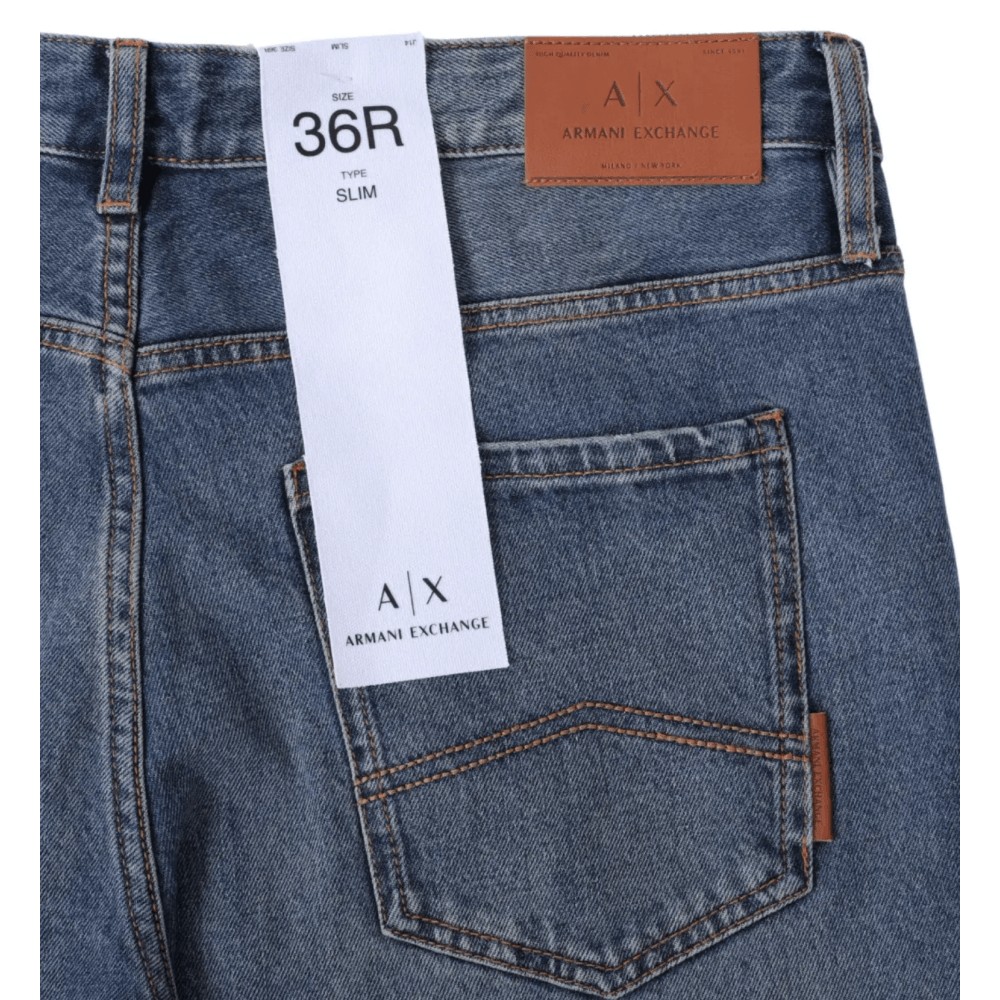 Slim Fit Vintage Wash Blue Jeans