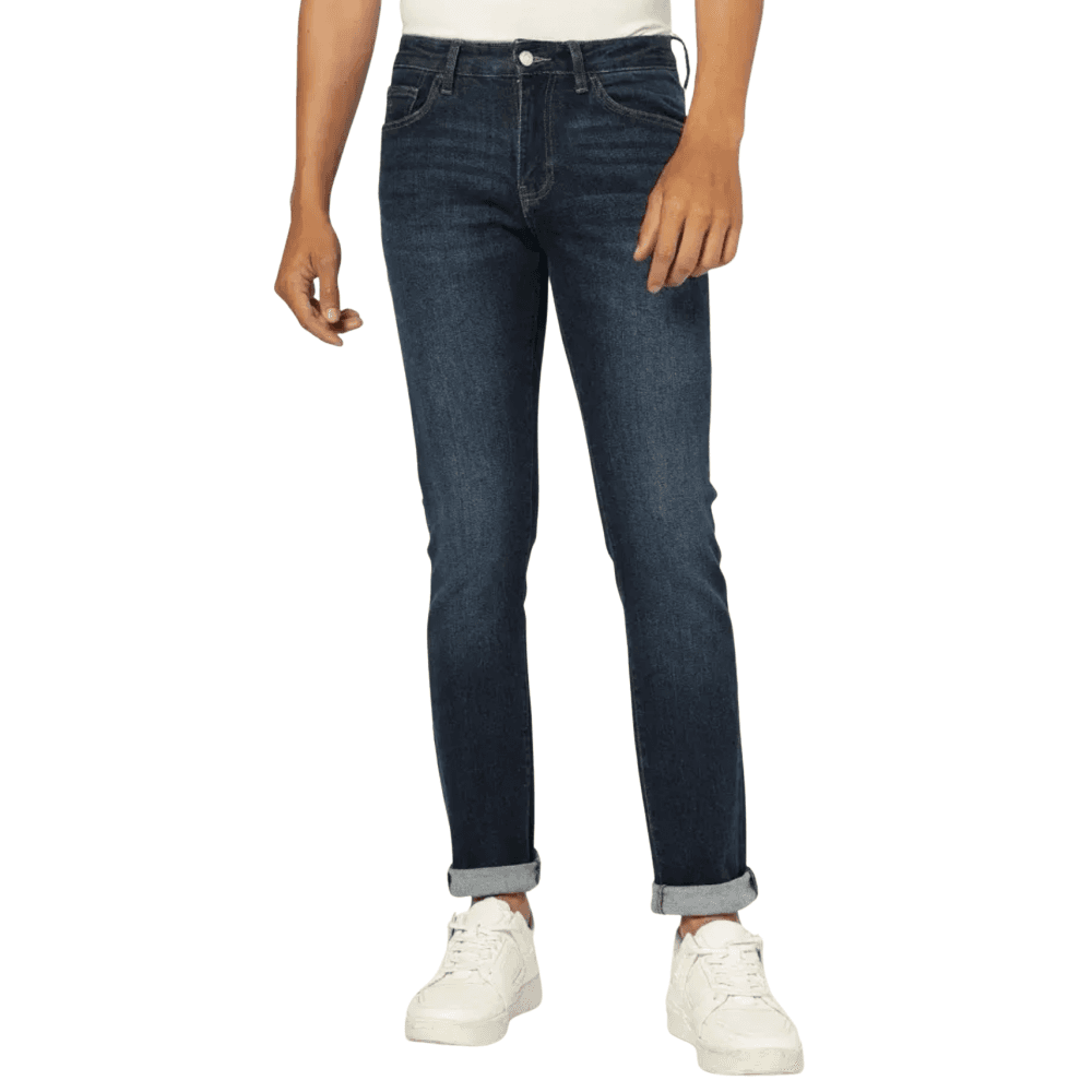 Slim Fit Navy Blue Wash Jeans