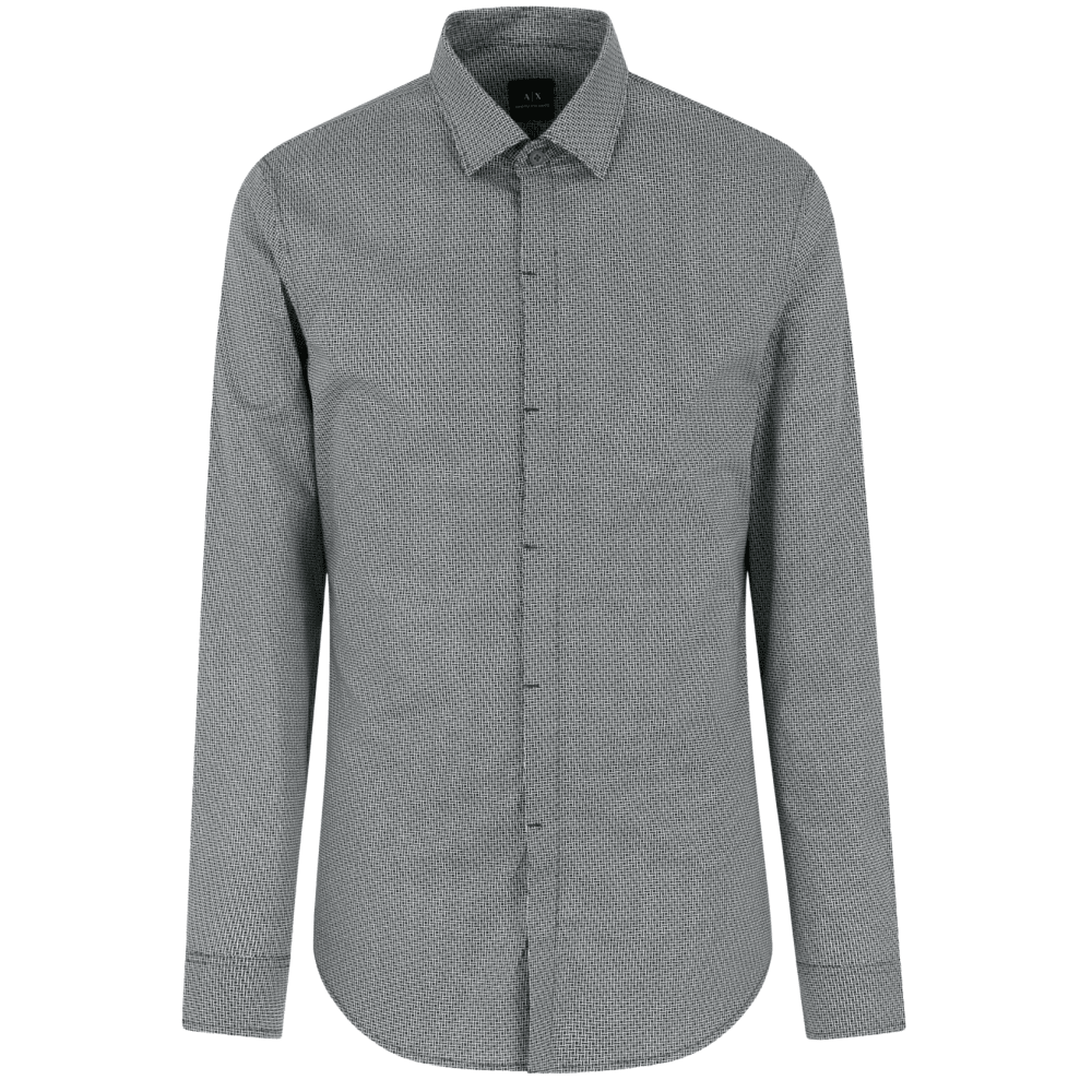 Slim Textured Brown Shirt