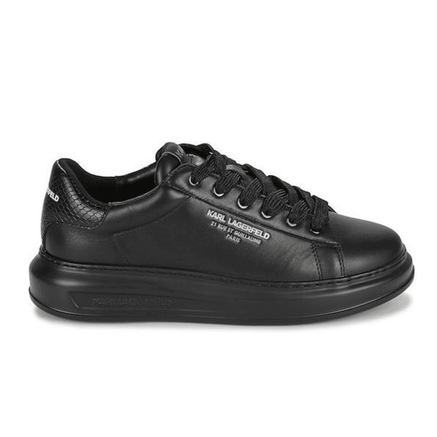 Python Tab Leather Black Sneaker Trainer