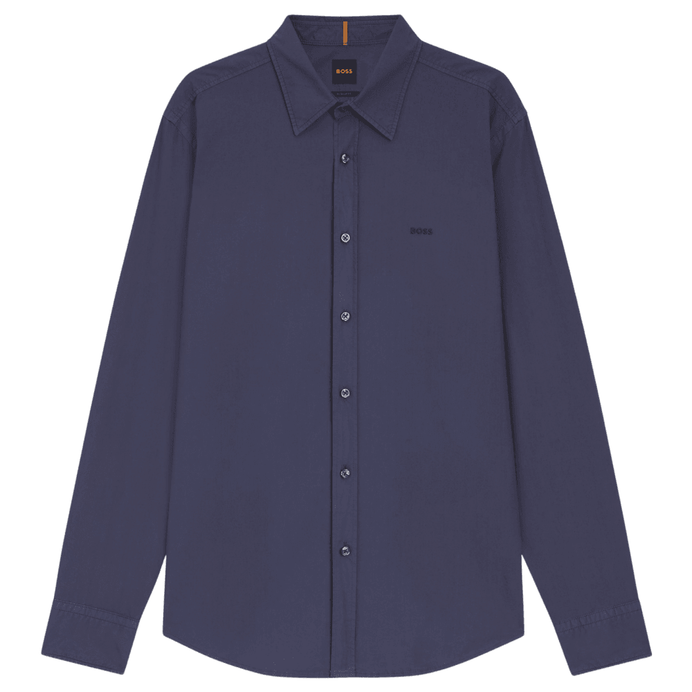 Relegant Cotton Regular Fit Blue Shirt