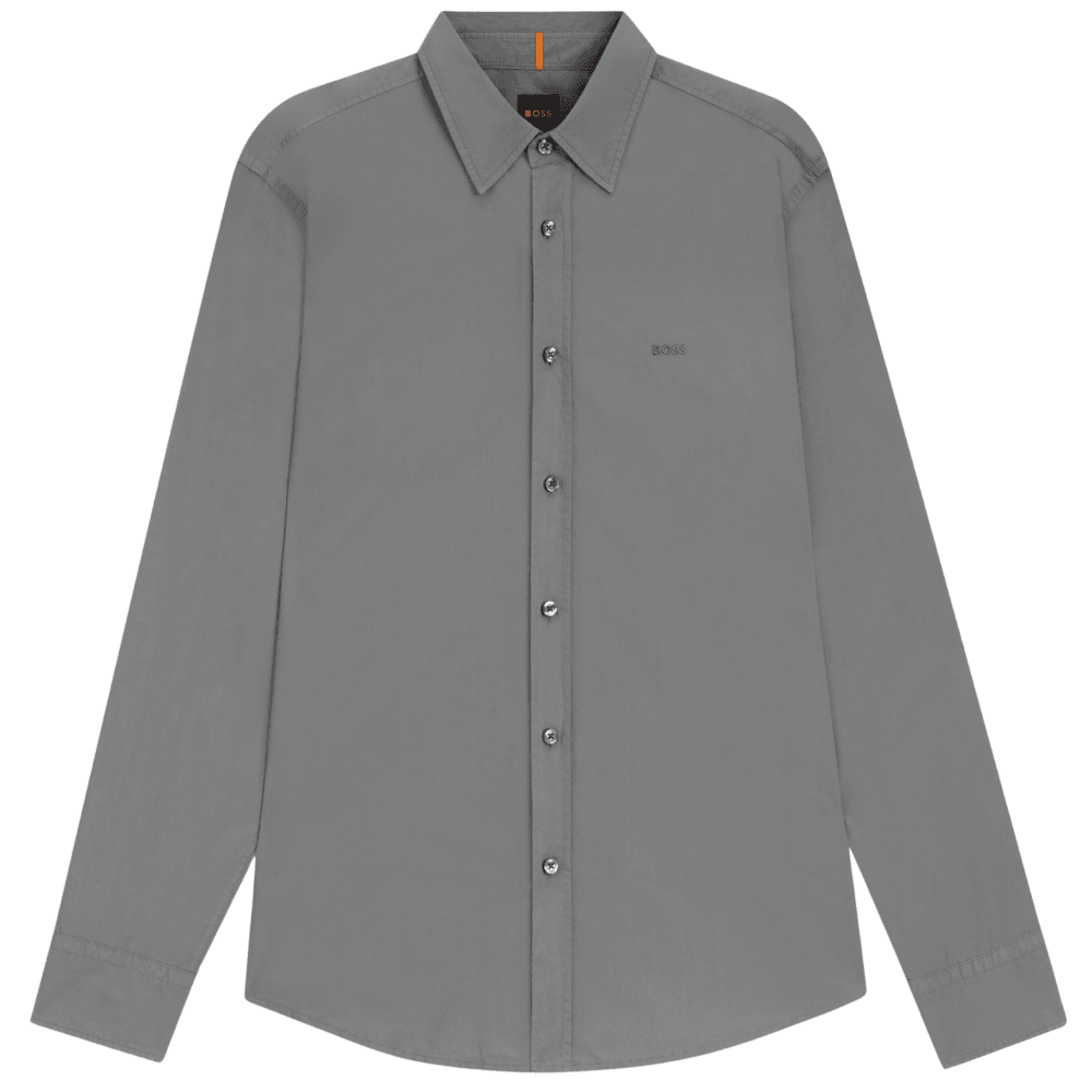 Relegant Cotton Regular Fit Grey Shirt