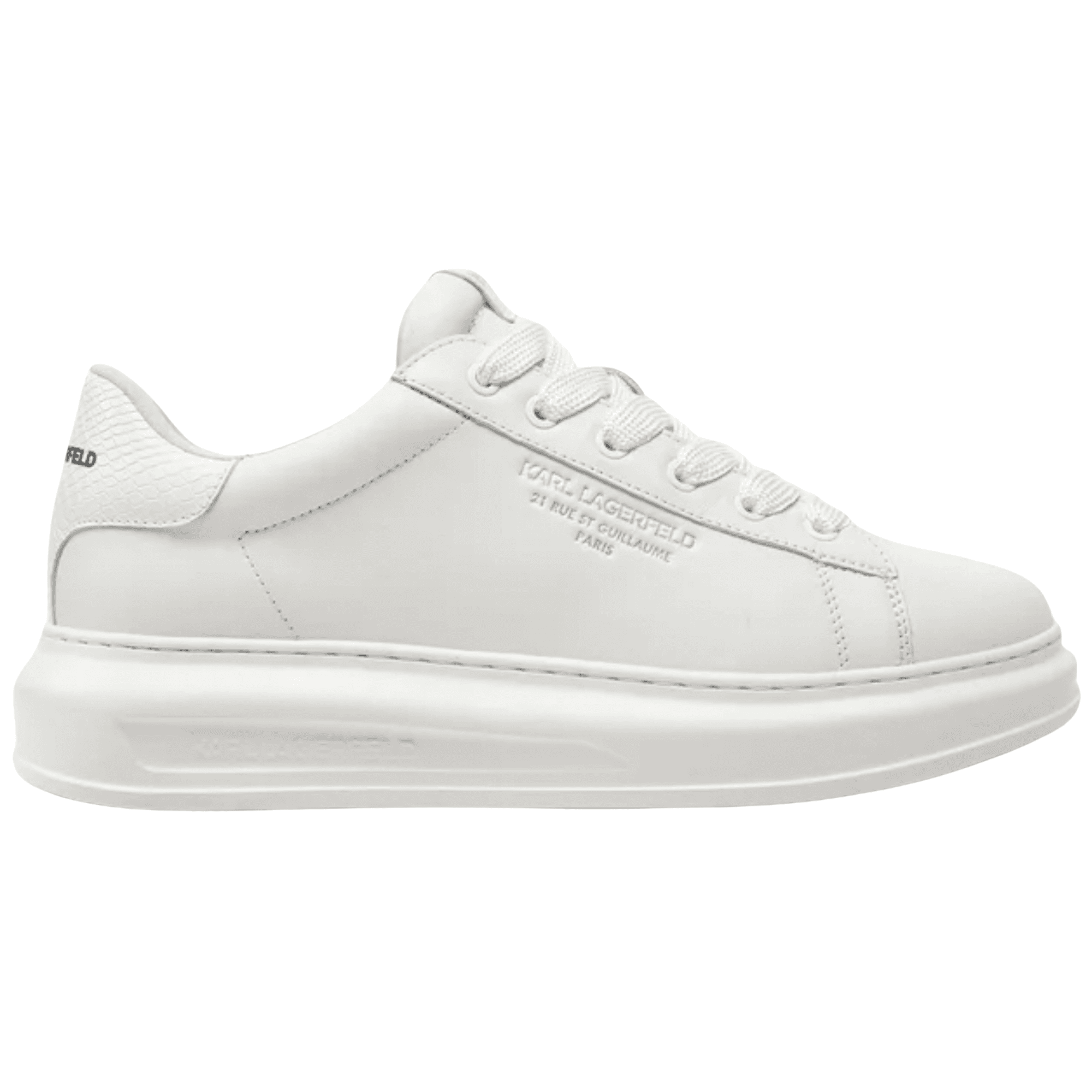 Python Tab Leather White Sneaker Trainer