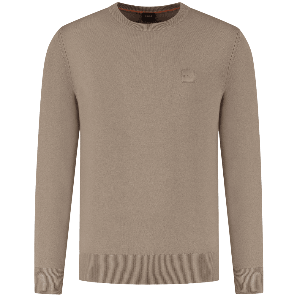 Kanovano Cashmere-Cotton Crew Neck Tan Brown Jumper