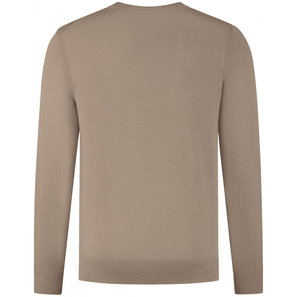 Kanovano Cashmere-Cotton Crew Neck Tan Brown Jumper