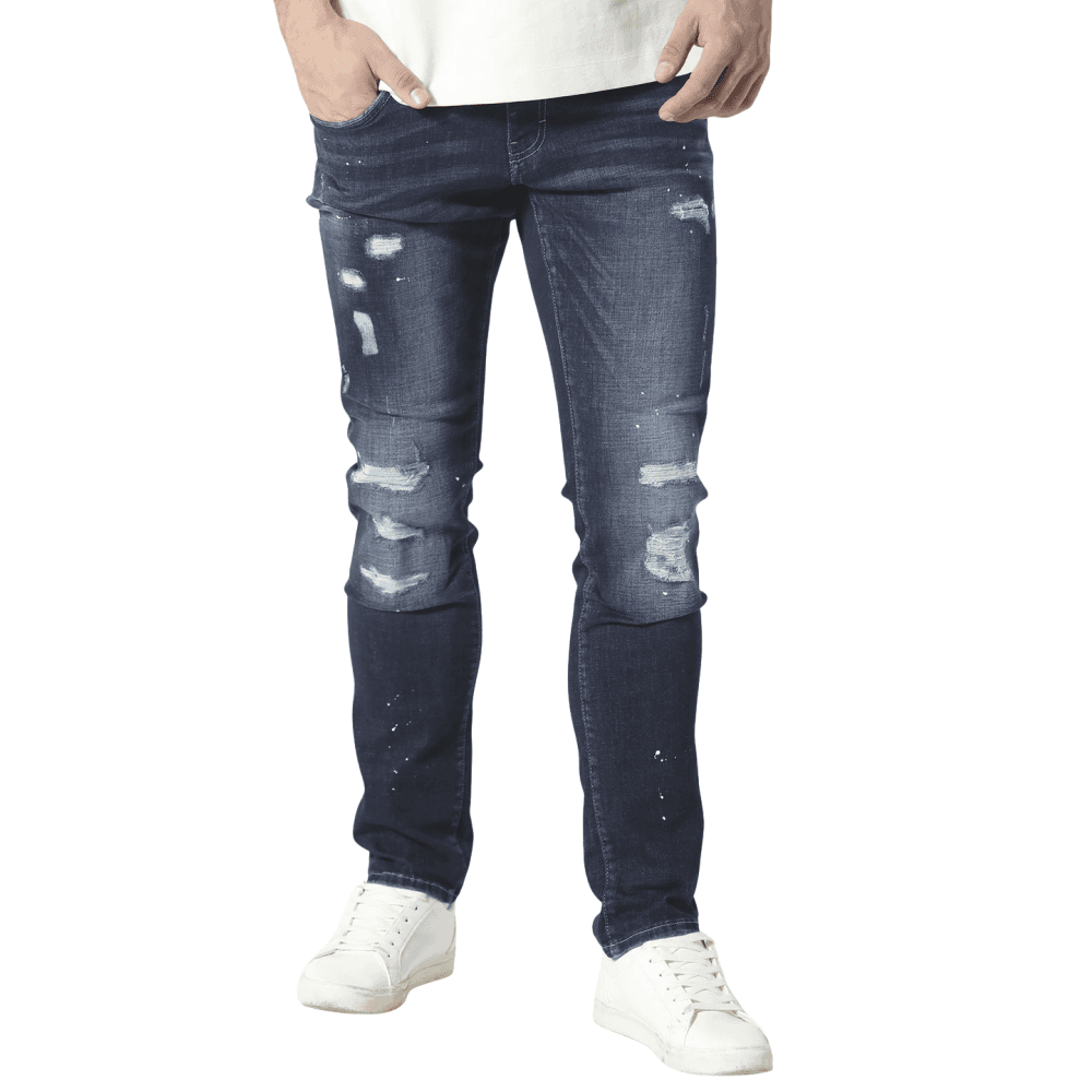 TODD 1061 Slim Fit Blue Jeans