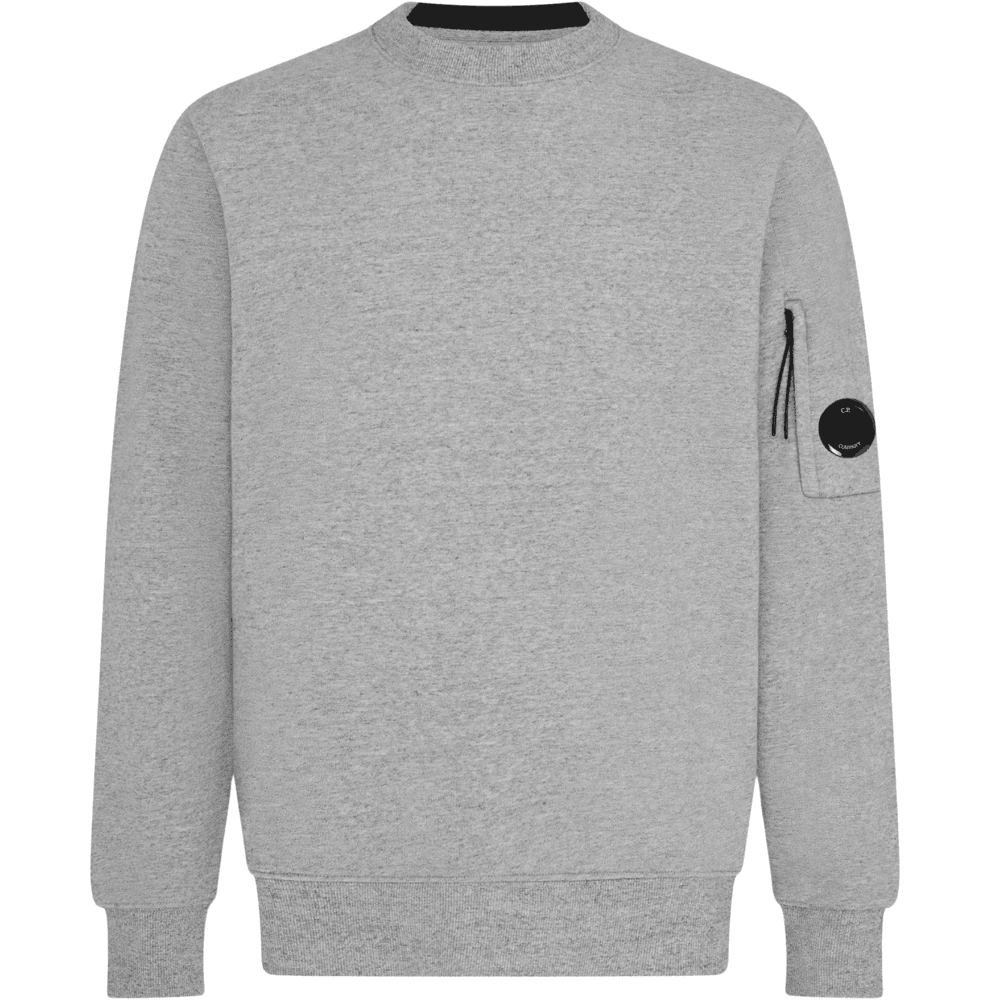 Cotton Lens Logo Crew Neck Grey Sweatshirt