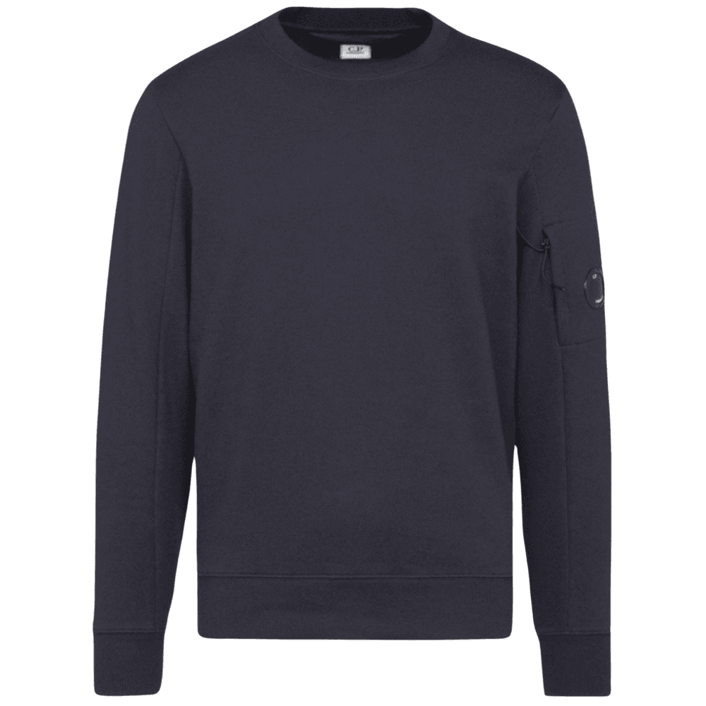 Cotton Lens Logo Crew Neck Navy Sweatshirt