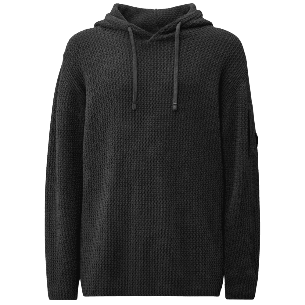 Chenille Cotton Textured Gunmetal Grey Hoodie