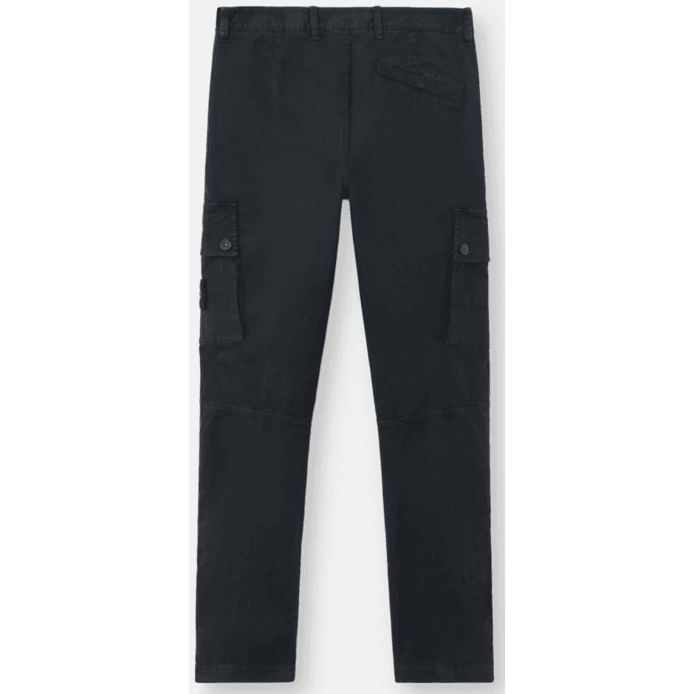 Slim Fit Stretch Organic Broken Twill Navy Cargo Pant