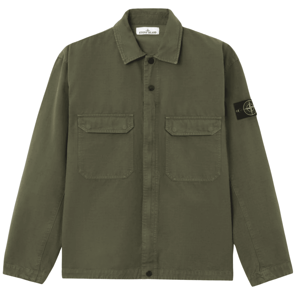 Ripstop Cotton Military Green Overshirt
