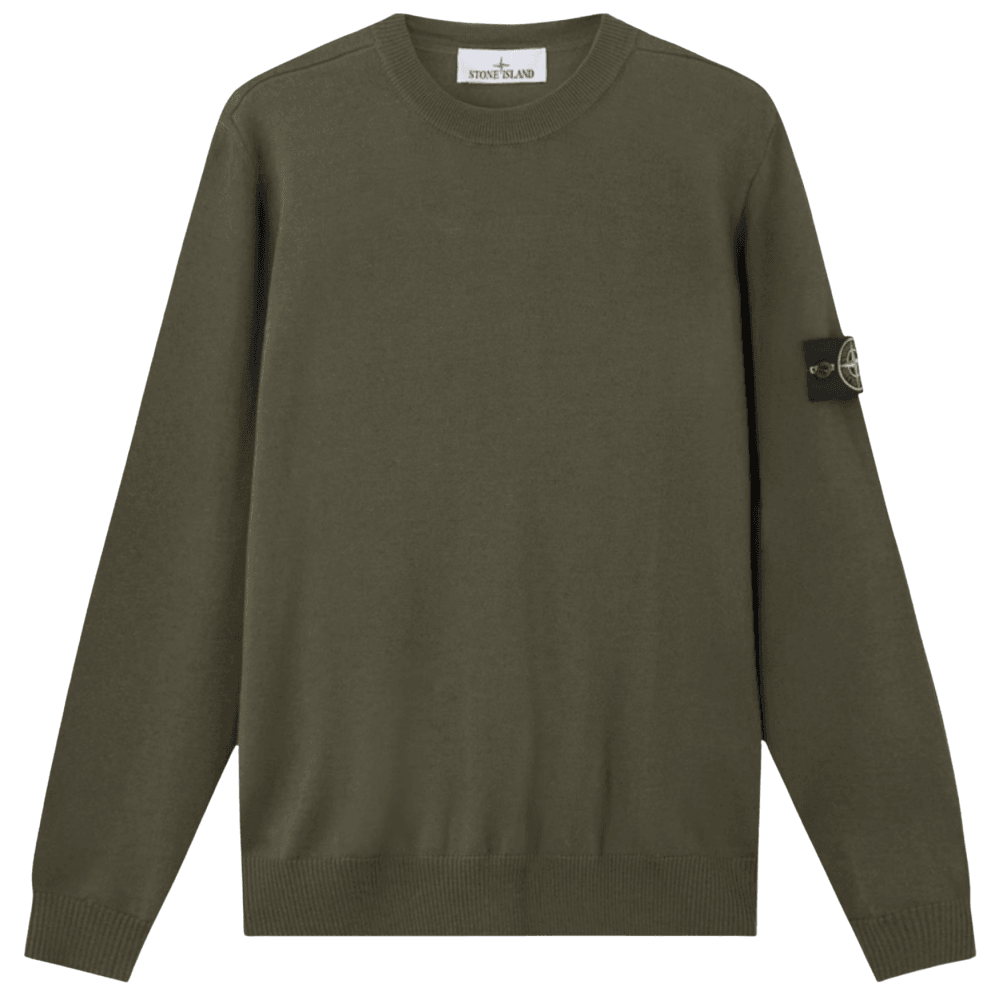Light Virgin Wool Military Green Knitwear