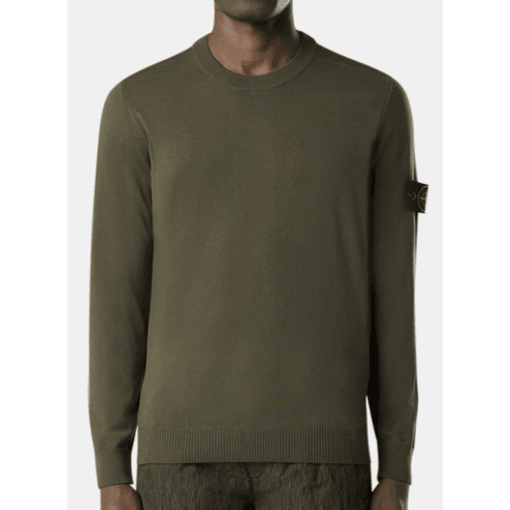 Light Virgin Wool Military Green Knitwear