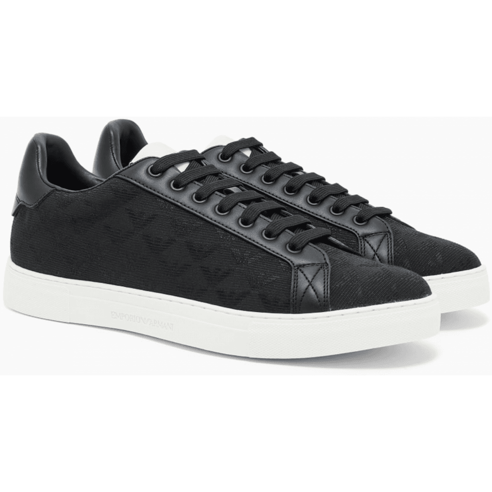 Allover Eagle Logo Nylon Black/White Sneaker Trainer