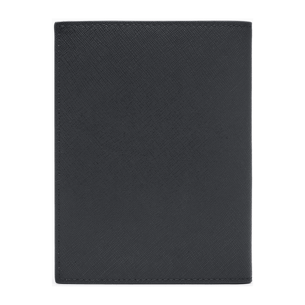 ASV Eagle Logo Black Leather Passport Holder