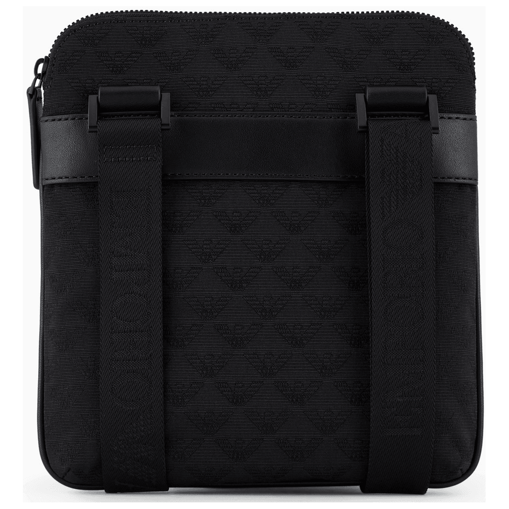 Allover Eagle Logo Black Shoulder Bag