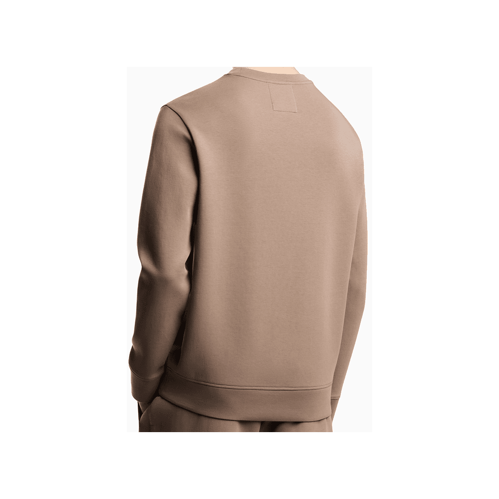 Cotton Chest Logo Regular Fit Beige Sweatshirt