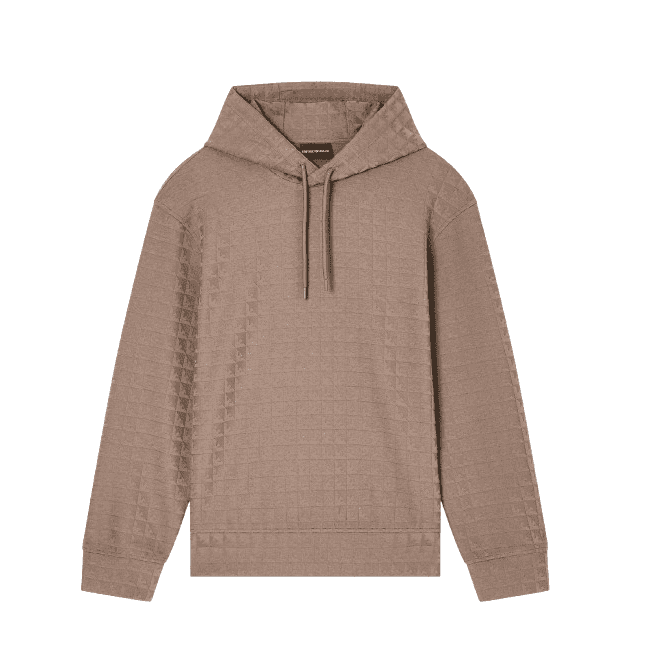 ASV Allover Logo Beige Pullover Hoodie