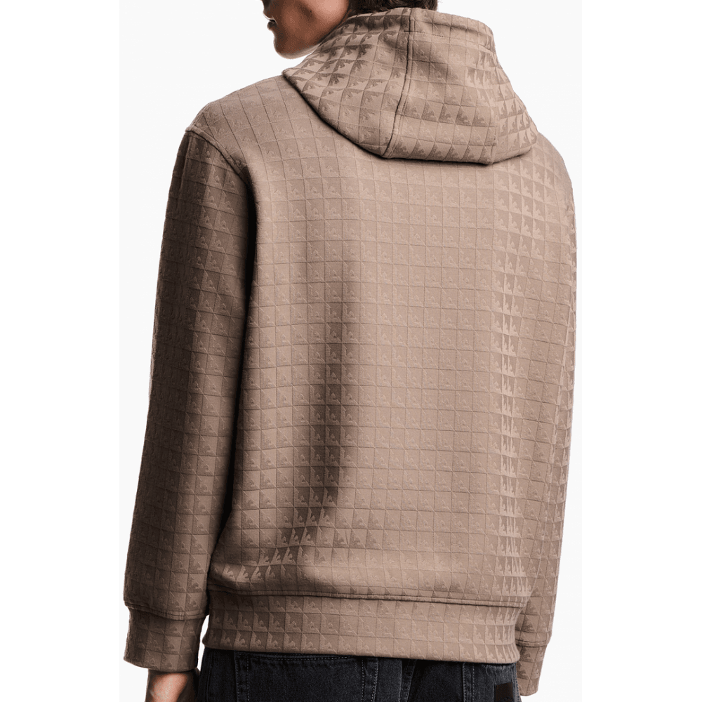 ASV Allover Logo Beige Pullover Hoodie