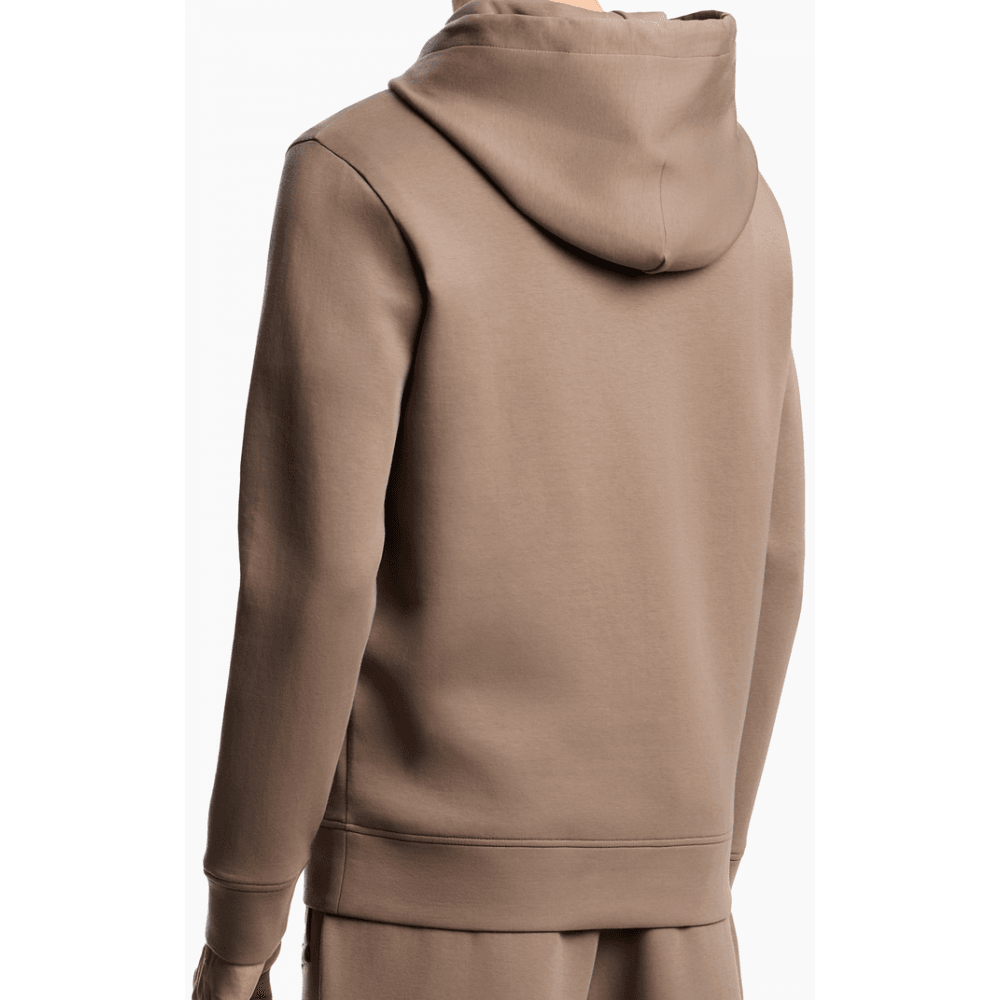 Patch Logo Pullover Beige Hoodie