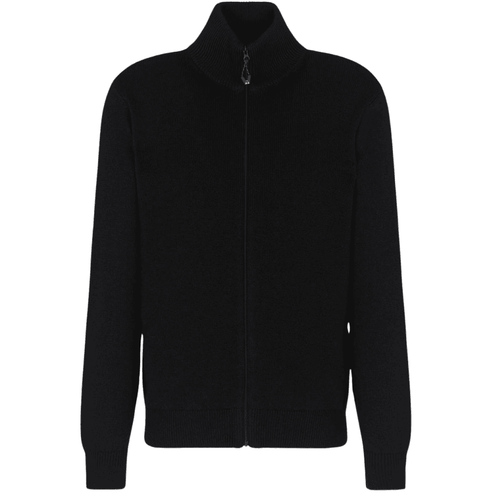 Full Zip Knitted Black Tracktop