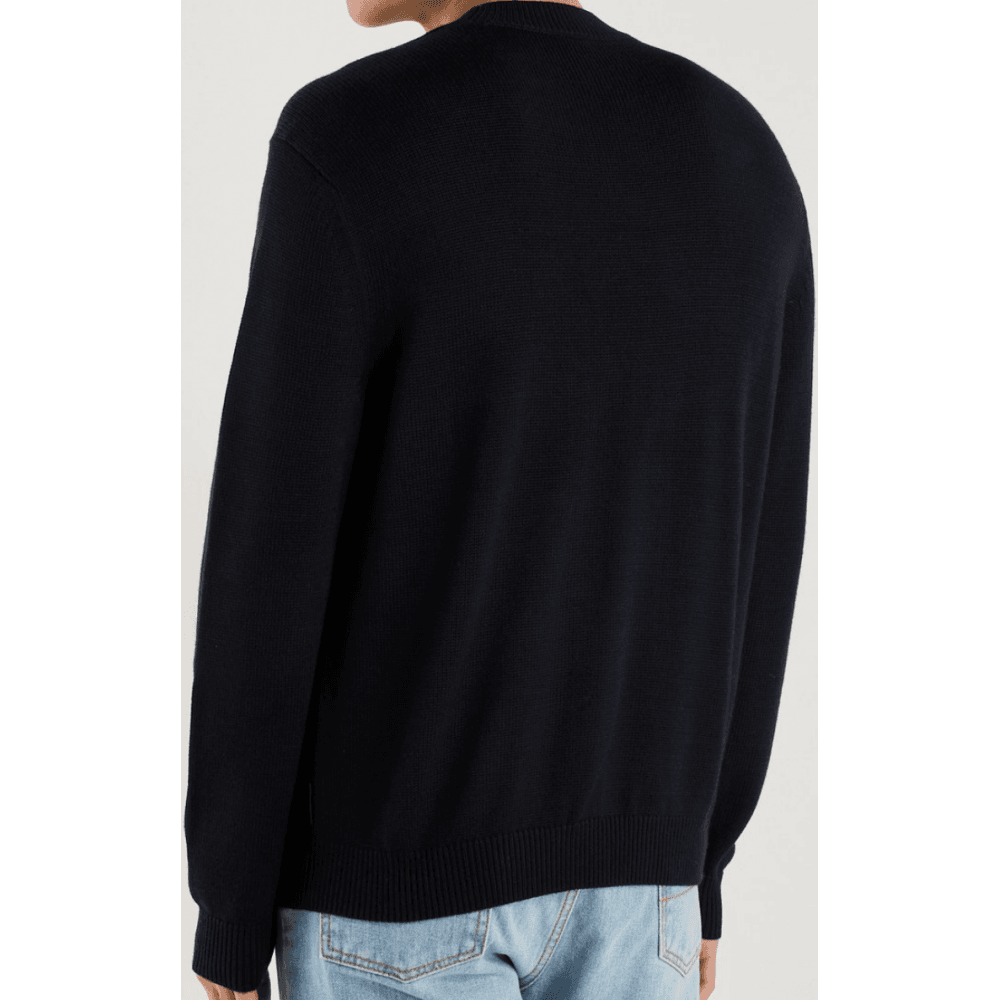 Ribbed Knit Navy Knitwear Jumper