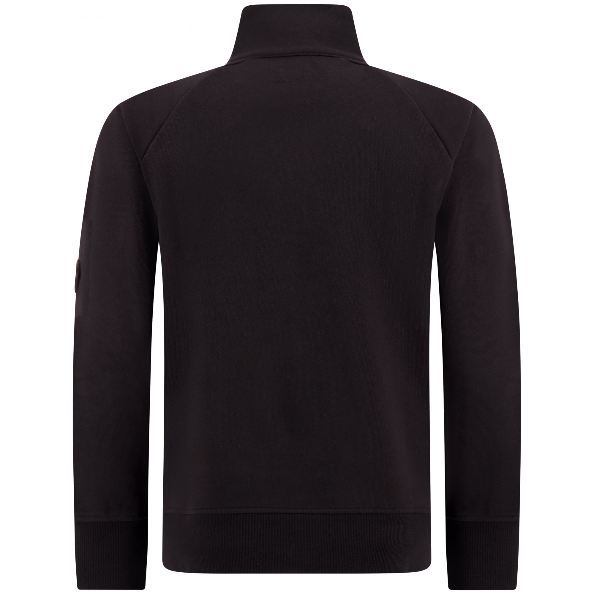 Cotton Lens Logo Quarter Zip Black Sweatshirt