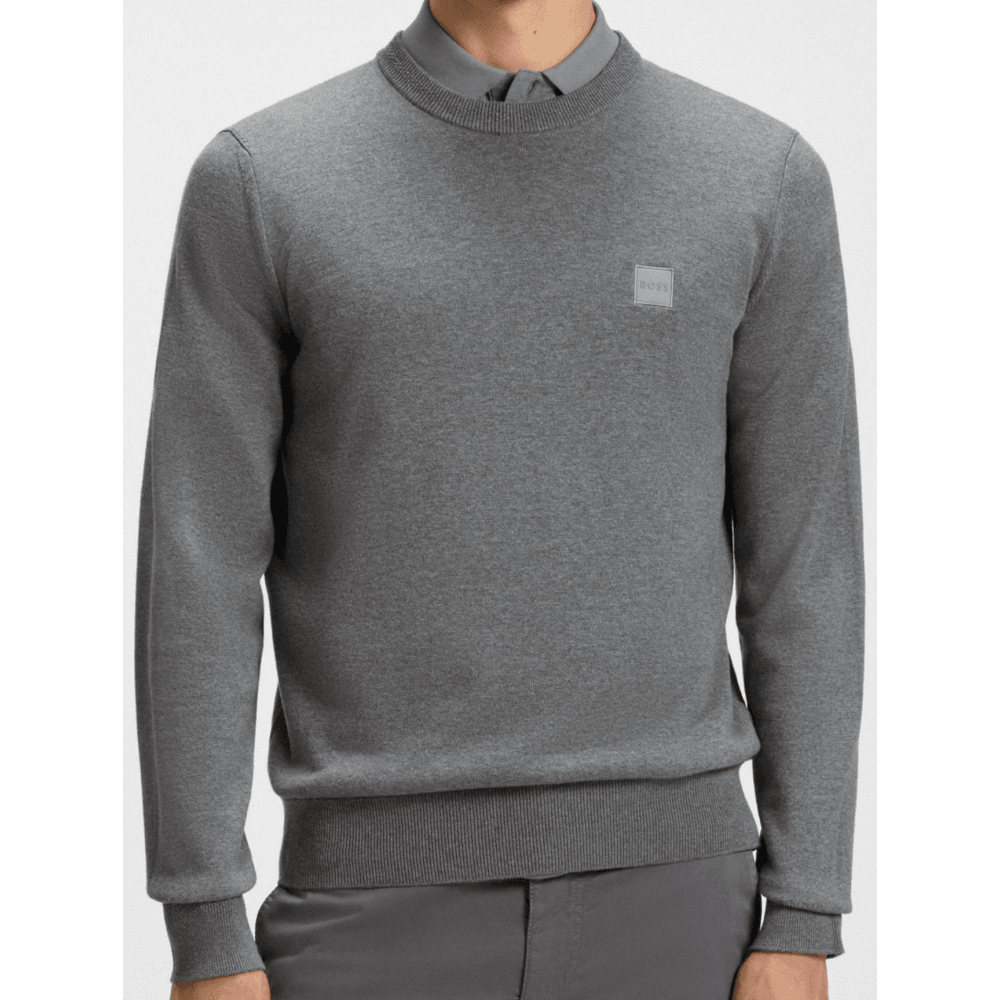 Kanovano Cashmere-Cotton Crew Neck Grey Jumper