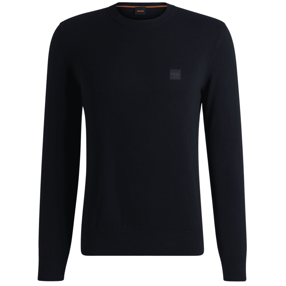 Kanovano Cashmere-Cotton Crew Neck Navy Jumper