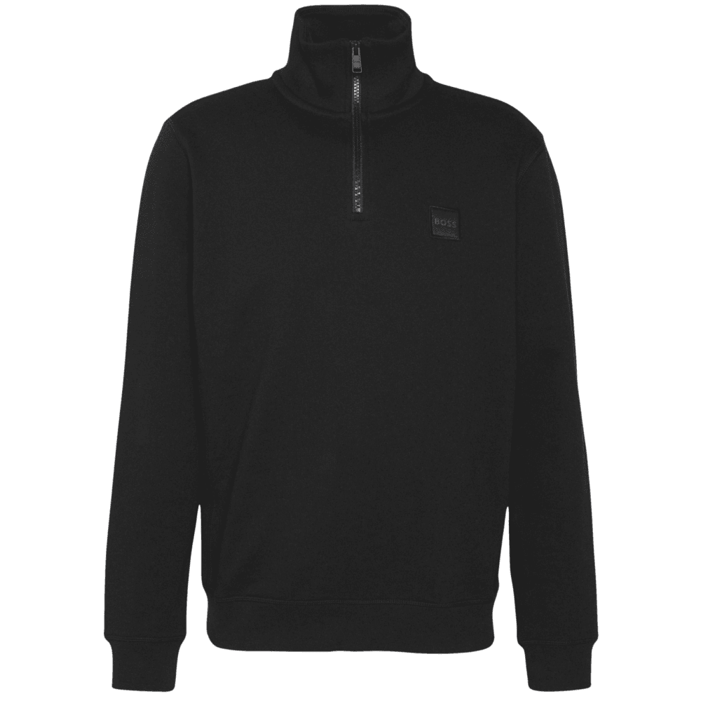 Zetrust Patch Logo Black Quarter Zip Sweatshirt
