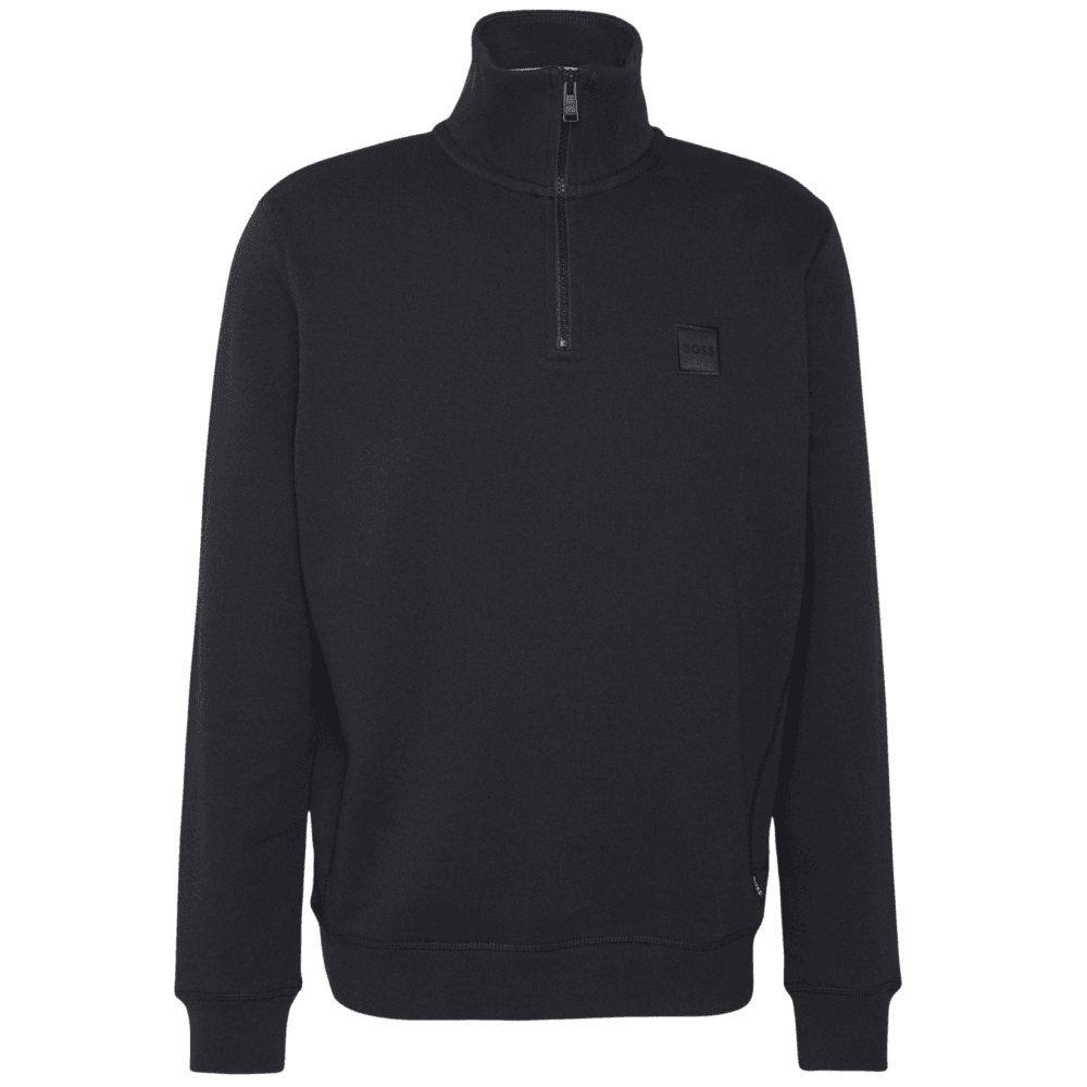 Zetrust Patch Logo Navy Quarter Zip Sweatshirt